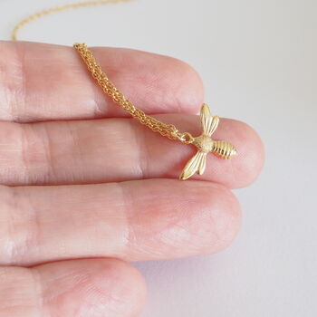 Little Lucky Charm Necklace Golden Bee, 4 of 4