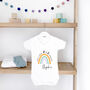 Our /My Little Miracle, Personalised Rainbow Baby Grow, thumbnail 7 of 7