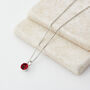 Ruby Red Swarovski Crystal Single Stone Necklace, thumbnail 3 of 3