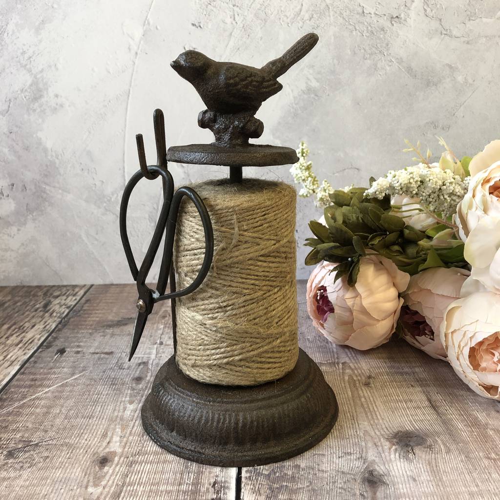 Cast Iron String Dispenser With Scissors By Garden Selections