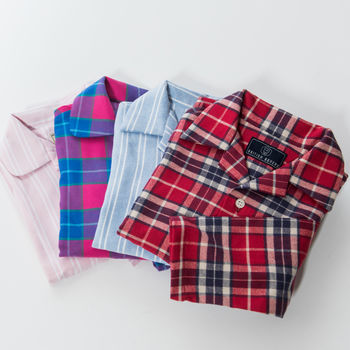 Children's Pyjamas In Red Tartan Two Fold Flannel, 4 of 4