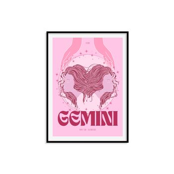 Gemini Zodiac Print By Alaina Creates