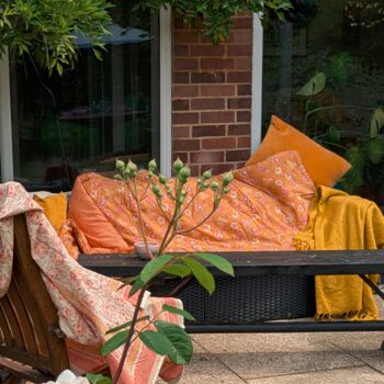 Cotton And Velvet Quilted Sofa Blanket Cover | 200 X 90cm, 2 of 6