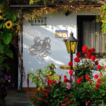 Metal Bee Garden Art: Rust Patina Home Decor, 4 of 11