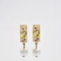 Blackberry Bramble Pearl Drop Gold Huggie Earrings, thumbnail 3 of 8