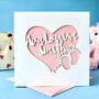 Papercut Heart Personalised New Baby Card, thumbnail 1 of 5