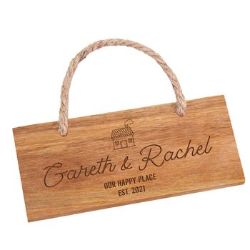Personalised Couples Wooden Sign, 5 of 5