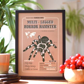 Funny Spider Art Print, Spider Fact File, 2 of 5