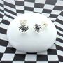 Black Sparkly Spider Earrings, thumbnail 1 of 2