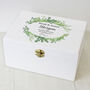 Personalised Botanical White Wooden Keepsake Box, thumbnail 3 of 6