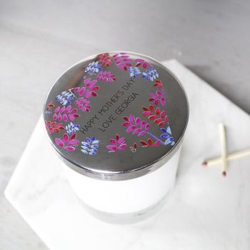 Floral Lid Mother's Day Luxury Scented Candle, 8 of 10