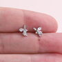 'Little Something' Crystal Butterfly Birthday Earrings, thumbnail 4 of 8