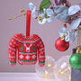 Stitch Your Own Christmas Jumper Bauble, thumbnail 3 of 6