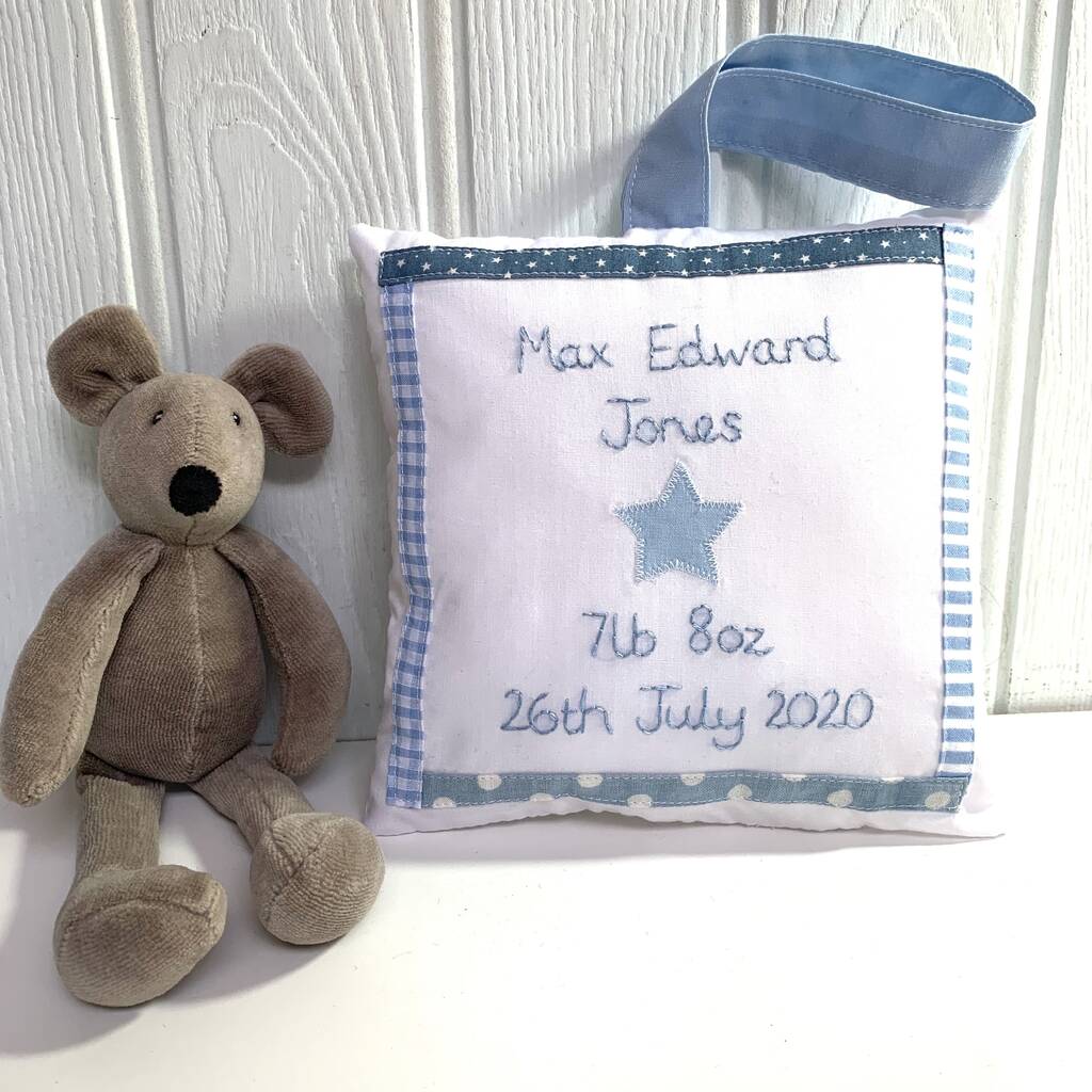 Personalised Blue Star New Baby Gift By Hope & Cotton