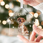 Personalised Dog Photo Acrylic Ornament With Name, thumbnail 7 of 8