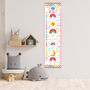 Personalised Bright Rainbows Height Chart, thumbnail 1 of 5