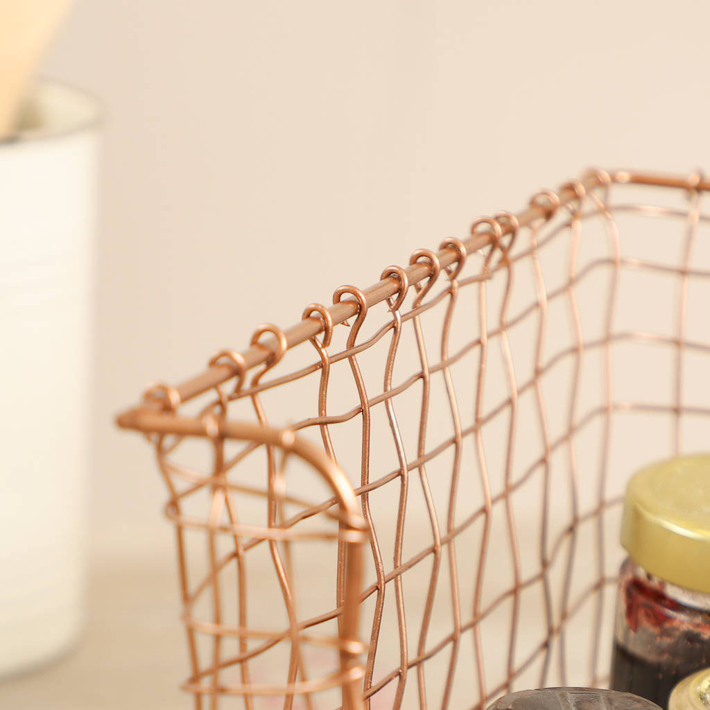 copper wire kitchen storage basket by dibor