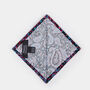 Mens Black And Pink Paisley Needlecord Pocket Square, thumbnail 9 of 9