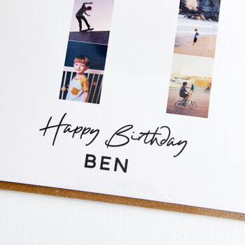 Personalised 11th Birthday Photo Collage Card, 4 of 8
