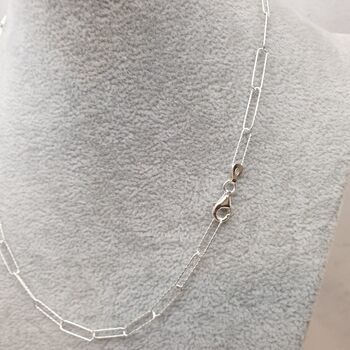 Sterling Silver Sparkle Paperclip Chain, 2 of 10