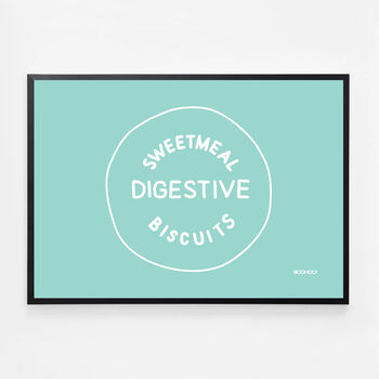 Digestive Biscuit Print Four Colour Options, 3 of 10