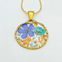 Necklace Handmade With Flowers In Vintage Colours, thumbnail 1 of 10