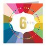 Colourful Cloud 6th Birthday Card, thumbnail 2 of 4