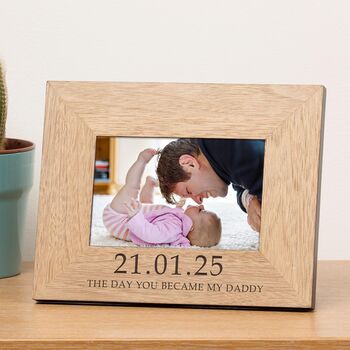 Personalised The Day You Became My Daddy Picture Frame, 2 of 4