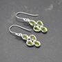 Peridot Sterling Silver Drop Earrings: August Birthstone, thumbnail 8 of 9
