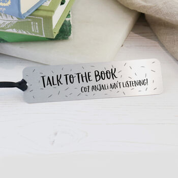 'Talk To The Book…' Personalised Bookmark, 2 of 3
