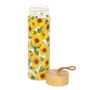 Sunflower Print Glass Water Bottle, thumbnail 2 of 2