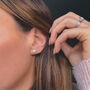 Sterling Silver Fresh Water Pearl Bridesmaid Earrings, thumbnail 4 of 6