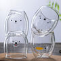 Cute Animal Double Wall Glass Cup, thumbnail 1 of 11