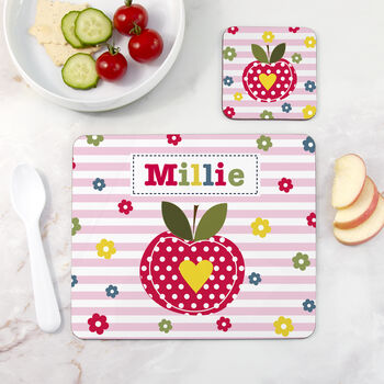 Personalised Girl's Coaster And Placemat Set, 7 of 12