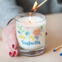 Floral 30th Birthday Personalised Candle, thumbnail 2 of 4