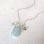 The Trio Aquamarine Necklace, Silver, thumbnail 1 of 6
