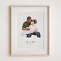 Personalised First Father's Day Print, New Dad Watercolour Portrait Gift, thumbnail 6 of 10