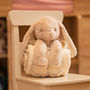 Super Soft Bunny With Embroidered Blanket, thumbnail 4 of 9