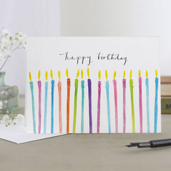 'happy Birthday' Candles Card By Gabrielle Izen Design ...