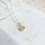 Hammered Silver Pendant Necklace With Inset Birthstone, thumbnail 1 of 4