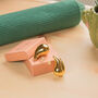 Large Gold Stud Earrings Teardrop Shape Jewellery, thumbnail 4 of 7