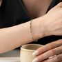 Skinny Emerald Beaded Bracelet, thumbnail 2 of 8