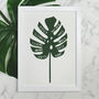 Personalised Family Tree Style Monstera Leaf Print, thumbnail 1 of 2