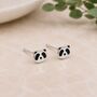 Sterling Silver Panda Stud Earrings, thumbnail 1 of 4