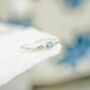 Dainty Round Blue Topaz Ring, thumbnail 3 of 8