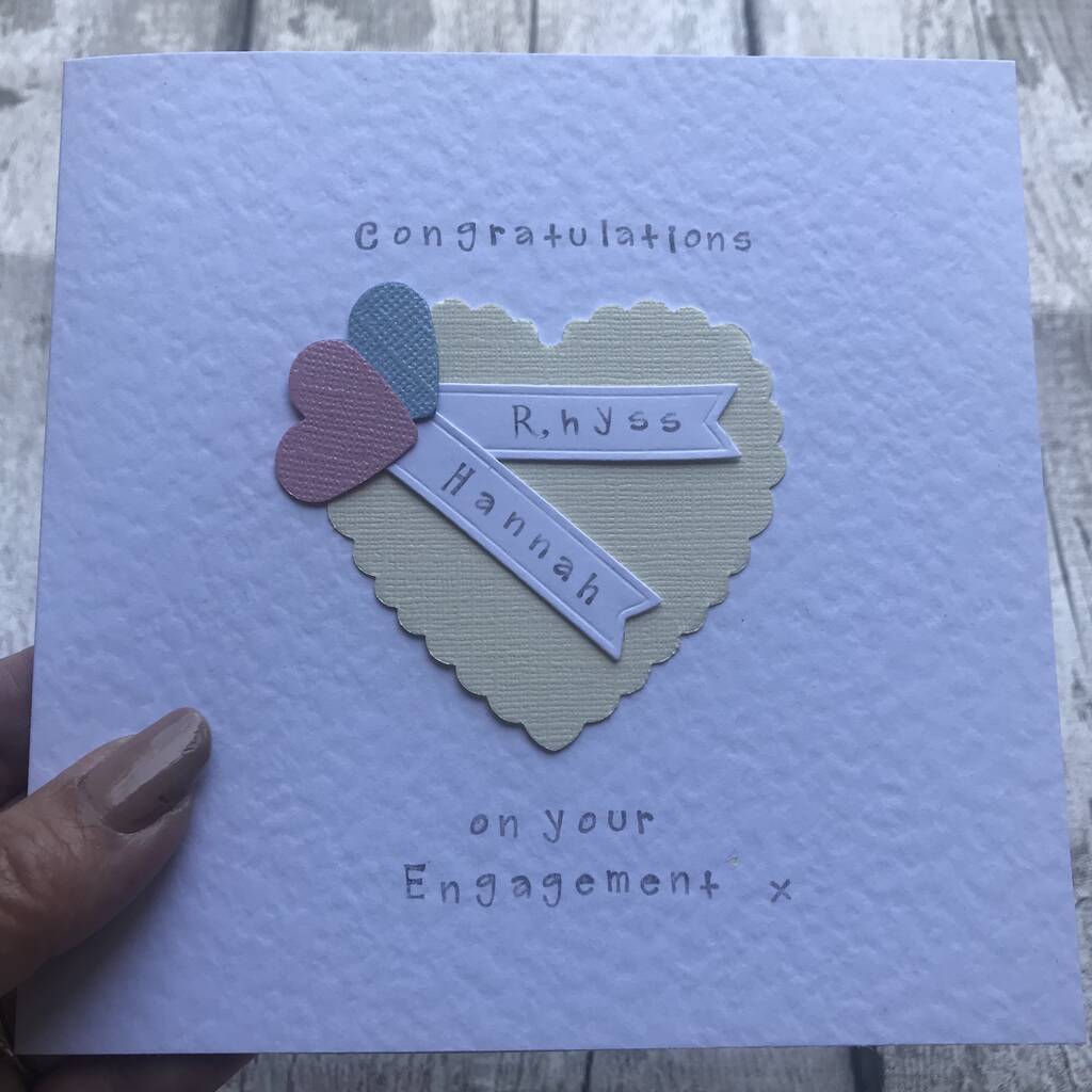 Personalised Heart Engagement Card, 1 of 3