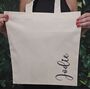 Personalised Tote Bag Custom Name Shopping Bag, thumbnail 1 of 3