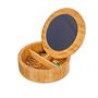 Round Bamboo Jewellery Box With Mirror, thumbnail 4 of 5