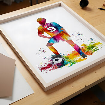 Personalised Abstract Footballer Print, 2 of 5