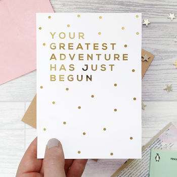 Congratulations 'Greatest Adventure' Gold Foil Card, 2 of 2